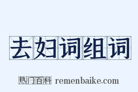 去妇词组词是什么意思的图片